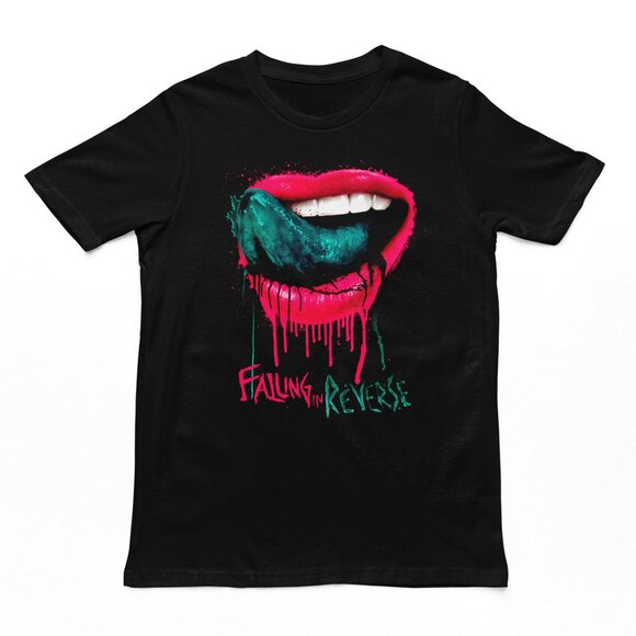 Falling in Reverse Lips Mens T-Shirt Black - Picture 1 of 1